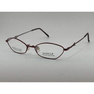 EASY CLIP Magnetic Clip-On QU472 50-16-135 Red Oval Glasses Frames